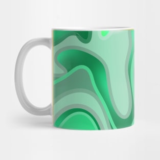 Green Fluid painting Mug